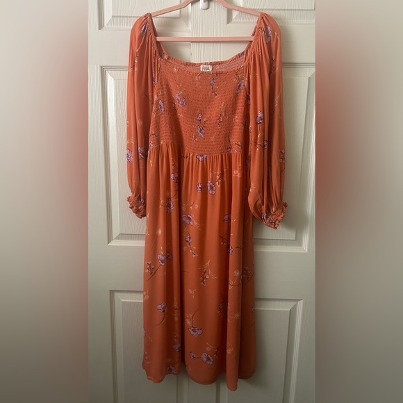 a.n.a Dresses & Skirts - a.n.a. smocked floral midi dress xxl